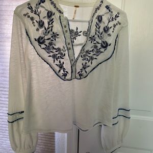 Free People Western Style Blouse